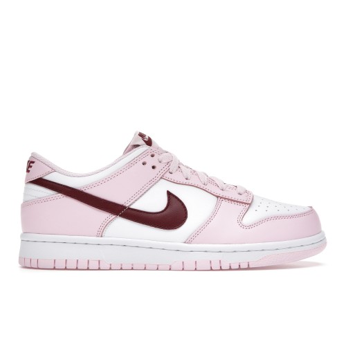 Кроссы Nike Dunk Low Pink Foam Red White (GS) - подростковая сетка размеров