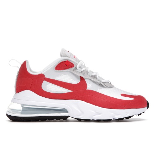 Кроссы Nike Air Max 270 React White University Red - мужская сетка размеров