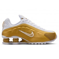 Подростковые кроссовки Nike Shox R4 Metallic Gold White (GS)