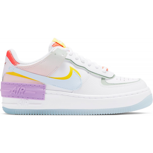 Кроссы Nike Air Force 1 Low Shadow White Hydrogen Blue Purple (W) - женская сетка размеров