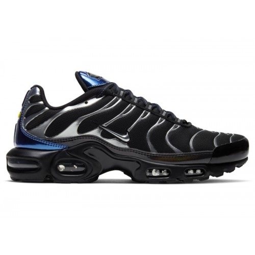 Кроссы Nike Air Max Plus Black Metallic - мужская сетка размеров