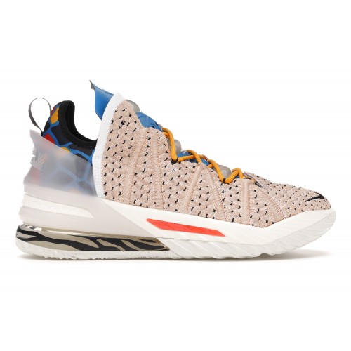 Кроссы Nike LeBron 18 Multi Animal Print - мужская сетка размеров