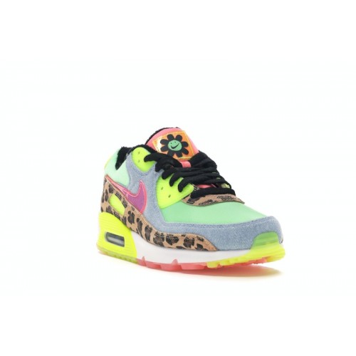 Кроссы Nike Air Max 90 LX 90s Dancefloor Green (W) - женская сетка размеров