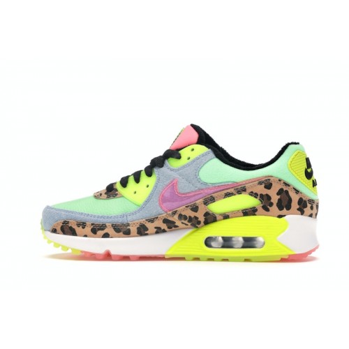 Кроссы Nike Air Max 90 LX 90s Dancefloor Green (W) - женская сетка размеров