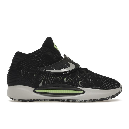 Кроссы Nike KD 14 Black Lime Glow - мужская сетка размеров