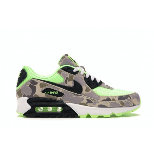 Кроссы Nike Air Max 90 Green Camo - мужская сетка размеров