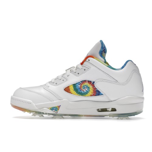 Кроссы Jordan 5 Retro Low Golf Tie Dye - мужская сетка размеров