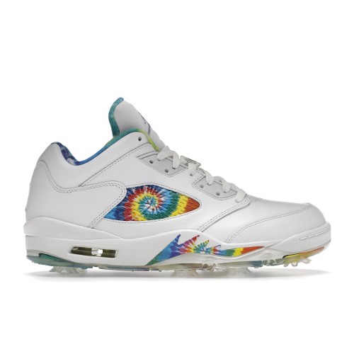 Кроссы Jordan 5 Retro Low Golf Tie Dye - мужская сетка размеров