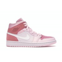 Женские кроссовки Jordan 1 Mid Digital Pink (W)