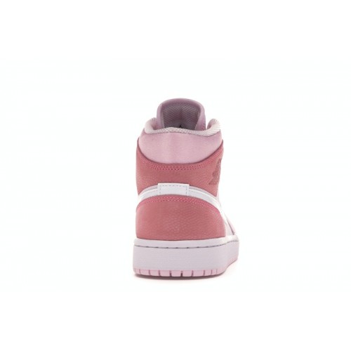 Кроссы Jordan 1 Mid Digital Pink (W) - женская сетка размеров