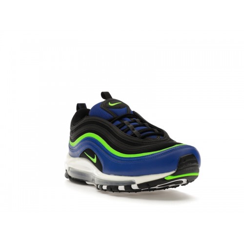 Кроссы Nike Air Max 97 Hyper Blue Green Strike - мужская сетка размеров