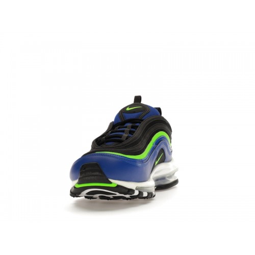 Кроссы Nike Air Max 97 Hyper Blue Green Strike - мужская сетка размеров