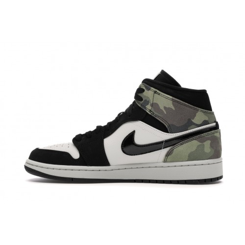 Кроссы Jordan 1 Mid Camo (2020) - мужская сетка размеров