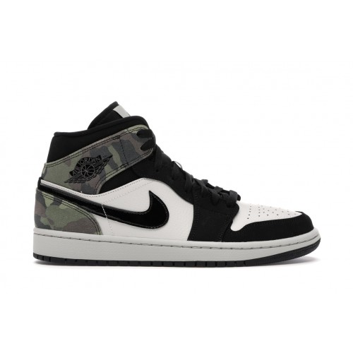 Кроссы Jordan 1 Mid Camo (2020) - мужская сетка размеров