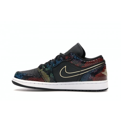 Кроссы Jordan 1 Low Multicolor Snakeskin (2020) (W) - женская сетка размеров