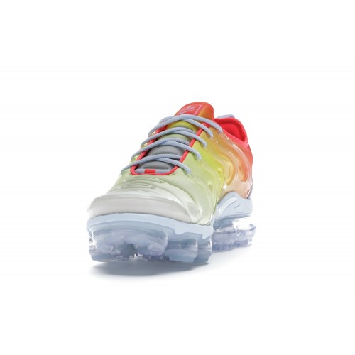 Кроссы Nike Air VaporMax Plus Opti Yellow Laser Crimson (W) - женская сетка размеров