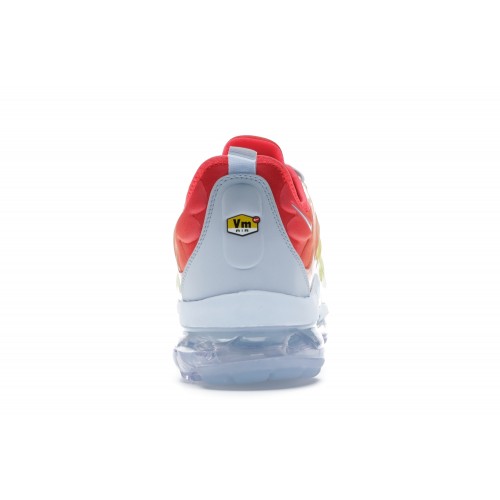 Кроссы Nike Air VaporMax Plus Opti Yellow Laser Crimson (W) - женская сетка размеров