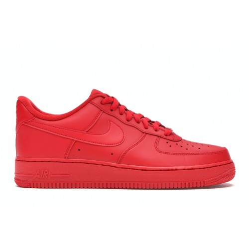 Кроссы Nike Air Force 1 Low Triple Red - мужская сетка размеров