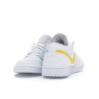 Jordan 1 Low White Multi-Color Swoosh