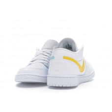 Jordan 1 Low White Multi-Color Swoosh