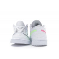 Jordan 1 Low White Multi-Color Swoosh