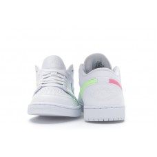 Jordan 1 Low White Multi-Color Swoosh