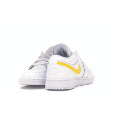 Подростковые Jordan 1 Low White Neon (GS)