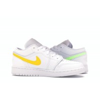 Подростковые Jordan 1 Low White Neon (GS)