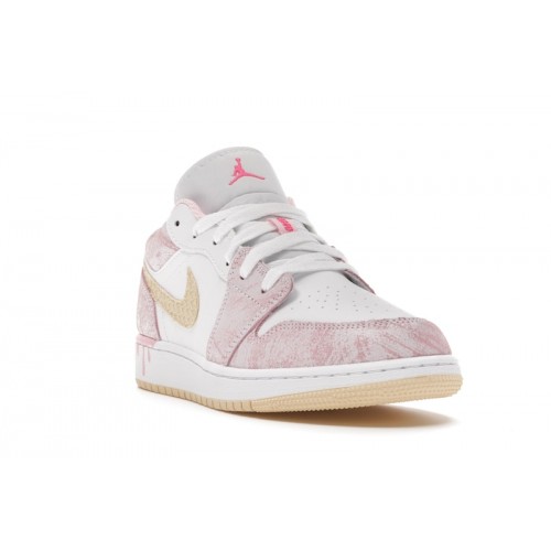 Кроссы Jordan 1 Low Paint Drip (GS) - подростковая сетка размеров