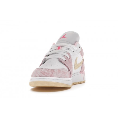 Кроссы Jordan 1 Low Paint Drip (GS) - подростковая сетка размеров