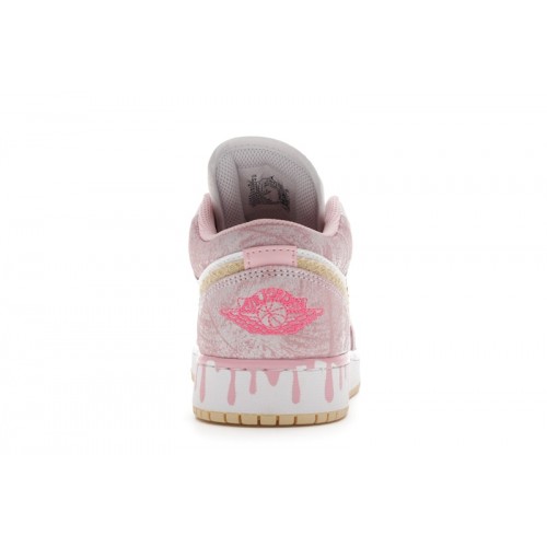 Кроссы Jordan 1 Low Paint Drip (GS) - подростковая сетка размеров