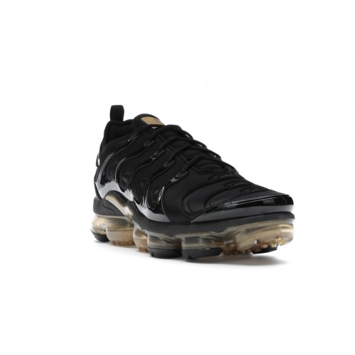 Кроссы Nike Air VaporMax Plus Black Metallic Gold - мужская сетка размеров