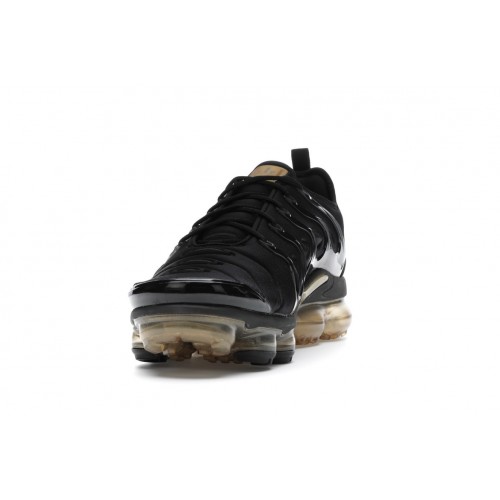 Кроссы Nike Air VaporMax Plus Black Metallic Gold - мужская сетка размеров