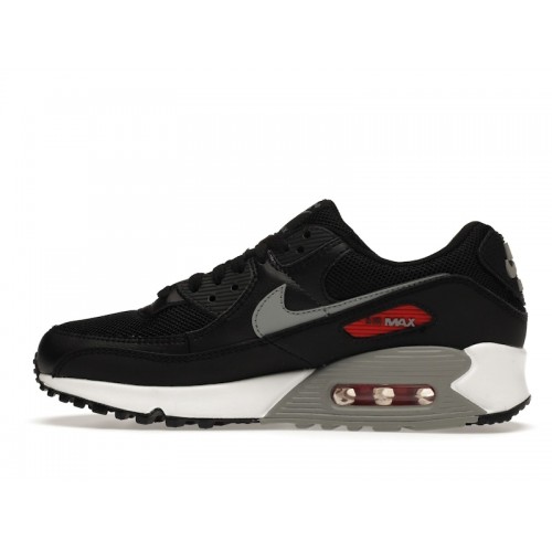 Nike Air Max 90 Black Red - мужская сетка размеров