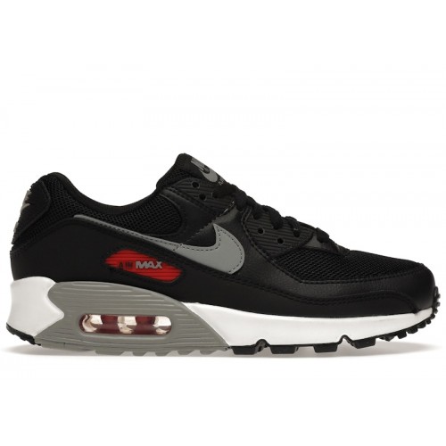 Nike Air Max 90 Black Red - мужская сетка размеров