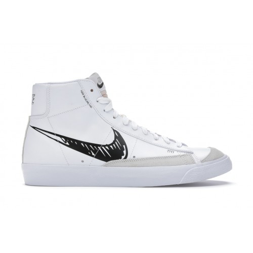 Кроссы Nike Blazer Mid 77 Sketch White Black - мужская сетка размеров