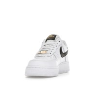Женские кроссовки Nike Air Force 1 Low 07 Essential White Black Gold Mini Swoosh (W)