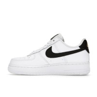 Женские кроссовки Nike Air Force 1 Low 07 Essential White Black Gold Mini Swoosh (W)