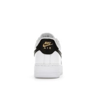 Женские кроссовки Nike Air Force 1 Low 07 Essential White Black Gold Mini Swoosh (W)