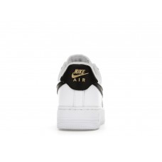 Женские кроссовки Nike Air Force 1 Low 07 Essential White Black Gold Mini Swoosh (W)