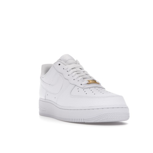 Кроссы Nike Air Force 1 Low Triple White Tumbled Leather - мужская сетка размеров