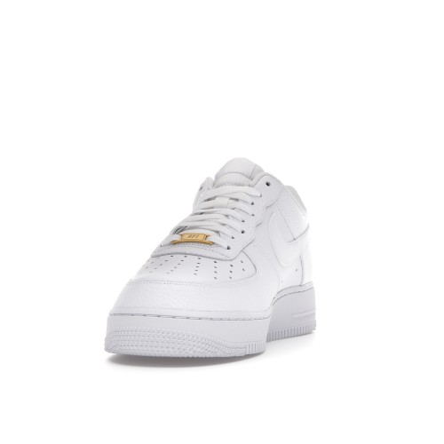 Кроссы Nike Air Force 1 Low Triple White Tumbled Leather - мужская сетка размеров