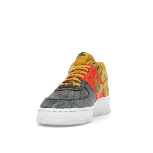 Кроссы Nike Air Force 1 Low Tie Dye Dark Sulphur - мужская сетка размеров