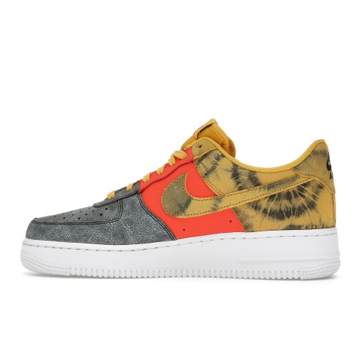 Кроссы Nike Air Force 1 Low Tie Dye Dark Sulphur - мужская сетка размеров