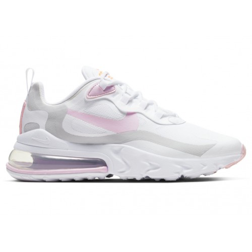 Кроссы Nike Air Max 270 React White Pink Foam (W) - женская сетка размеров