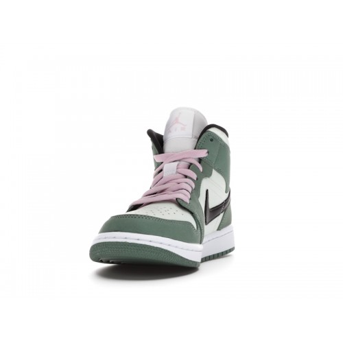 Кроссы Jordan 1 Mid Dutch Green (W) - женская сетка размеров