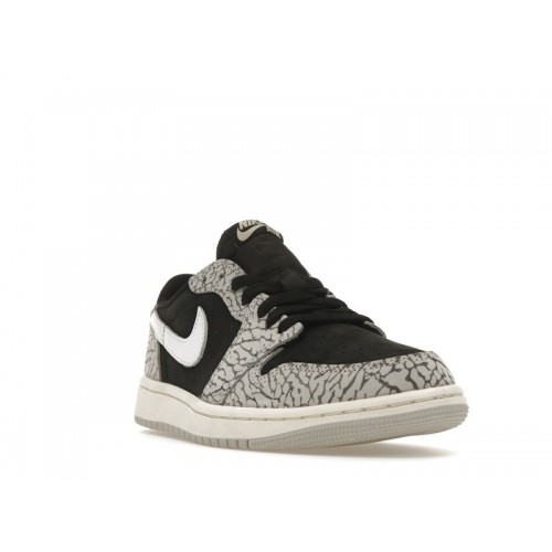 Кроссы Jordan 1 Retro Low OG Black Cement (W) - женская сетка размеров