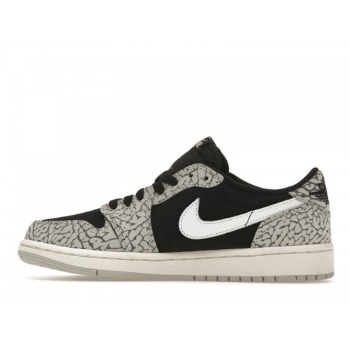 Кроссы Jordan 1 Retro Low OG Black Cement (W) - женская сетка размеров