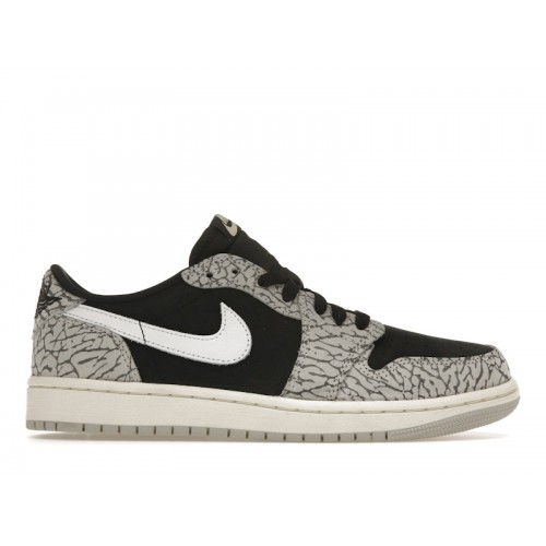 Кроссы Jordan 1 Retro Low OG Black Cement (W) - женская сетка размеров