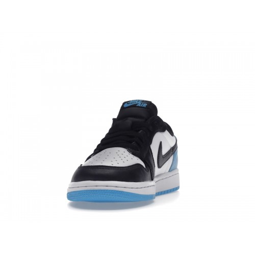Кроссы Jordan 1 Retro Low OG Black Dark Powder Blue (W) - женская сетка размеров